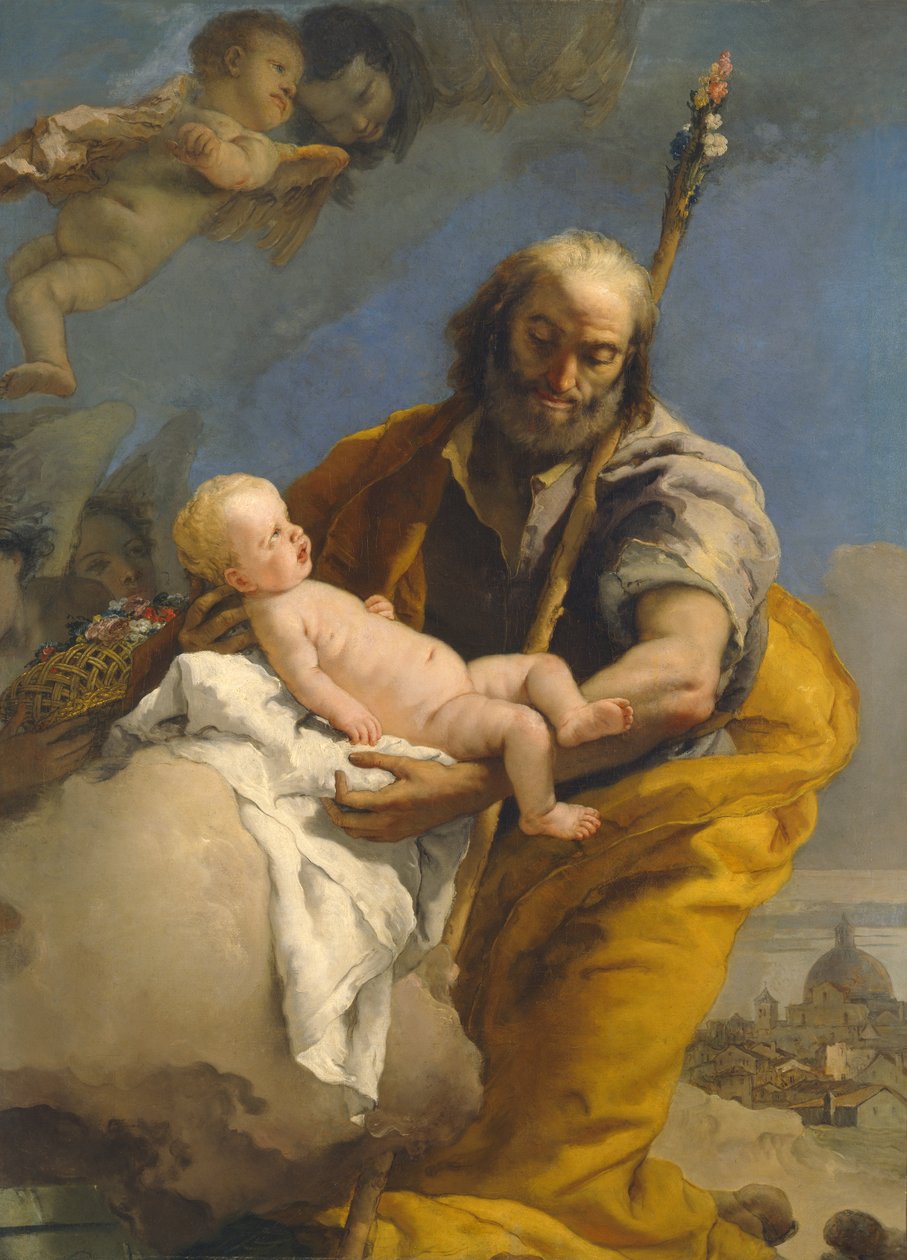 Saint Joseph and the Christ Child, 176769 av Giovanni Battista Tiepolo