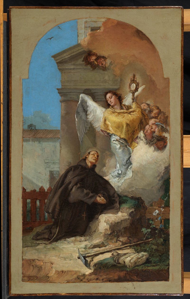 Saint Paschal Baylons visjon om eukaristien, 1767 av Giovanni Battista Tiepolo