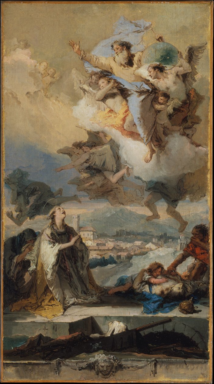 Den hellige Tekla ber for de pestsyke av Giovanni Battista Tiepolo