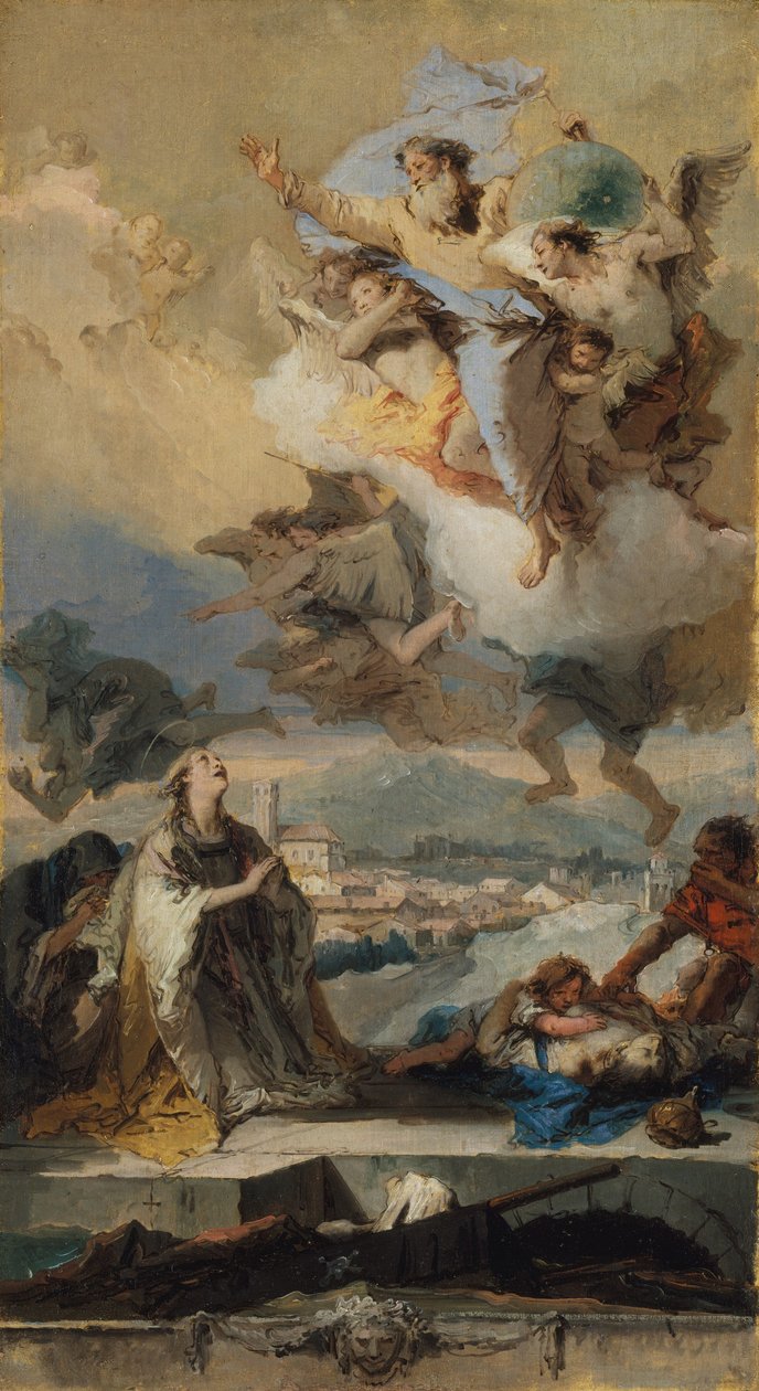 Den hellige Thecla ber for den pestrammede, 1758-59 av Giovanni Battista Tiepolo