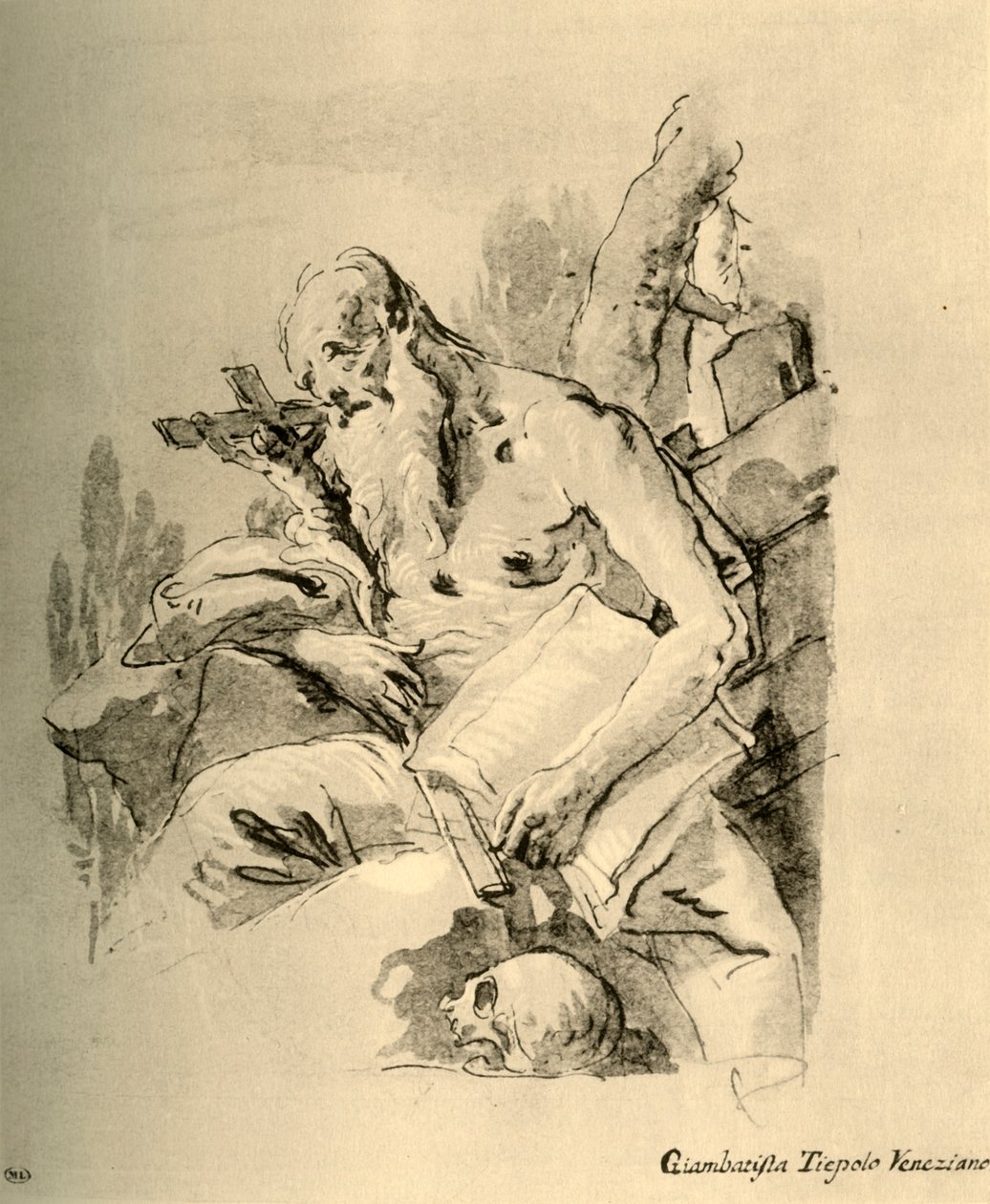 St. Hieronymus, midten av 1700-tallet, 1928 av Giovanni Battista Tiepolo