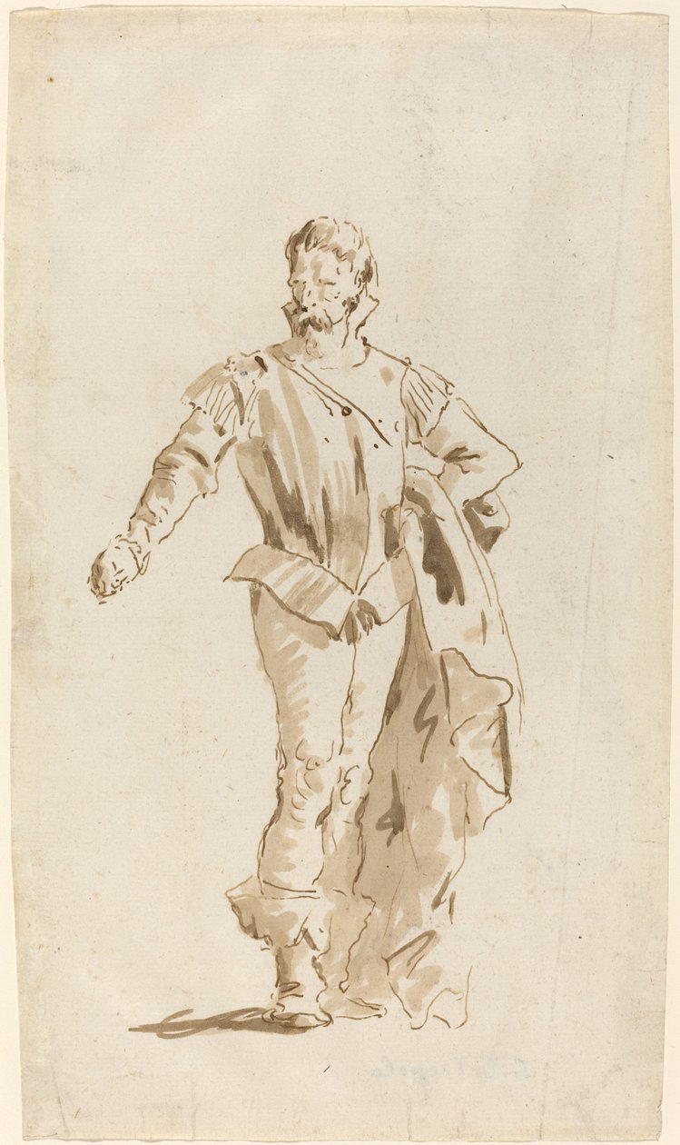 Stående mann i kostyme fra sekstende århundre av Giovanni Battista Tiepolo