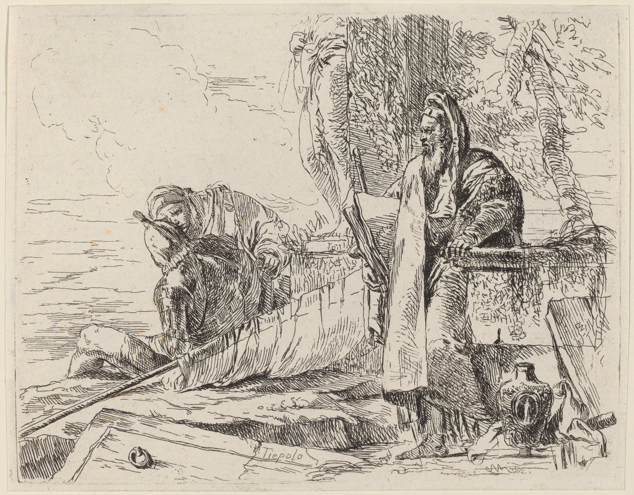 Stående filosof og to andre skikkelser av Giovanni Battista Tiepolo