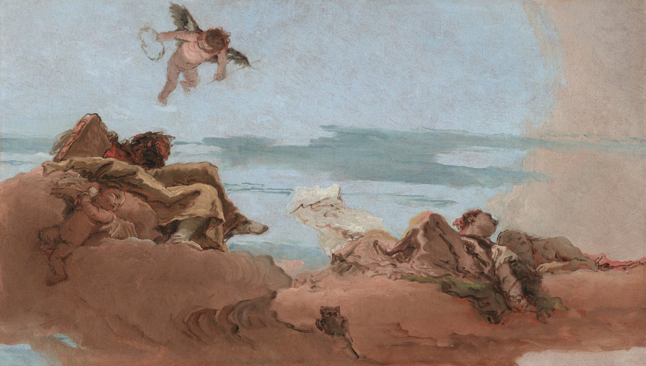 Studie til et tak med personifikasjonen av Rådet av Giovanni Battista Tiepolo