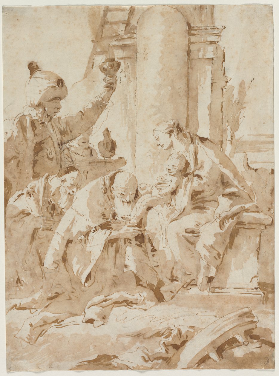 Tilbedelsen av magiene av Giovanni Battista Tiepolo