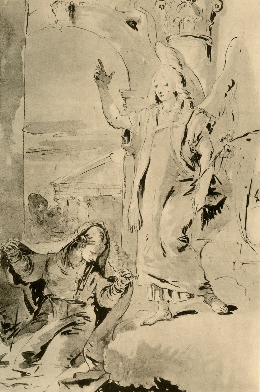 Bebudelsen, midten av 1700-tallet, 1928 av Giovanni Battista Tiepolo