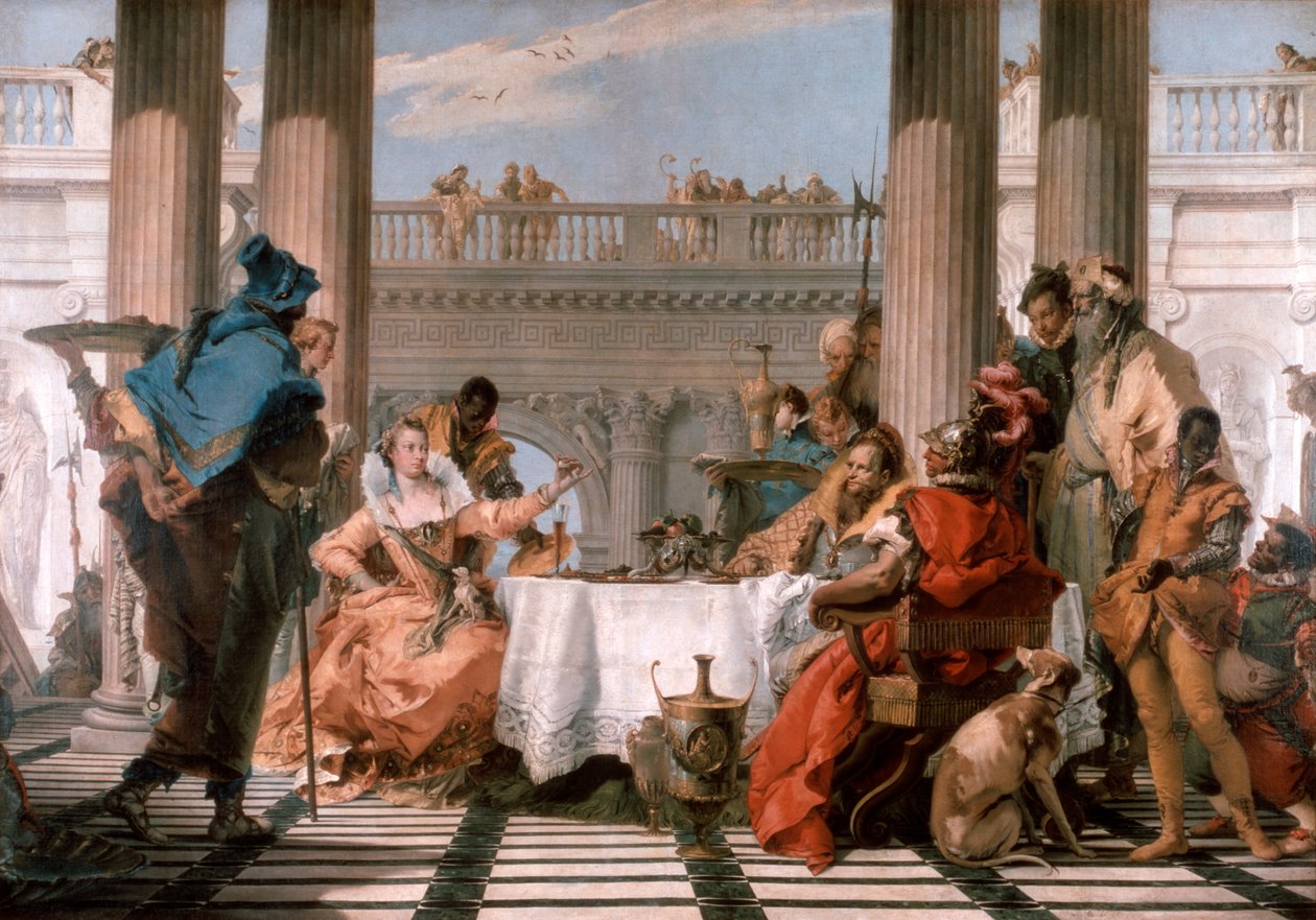 Banketten til Cleopatra, 1743-1744 av Giovanni Battista Tiepolo