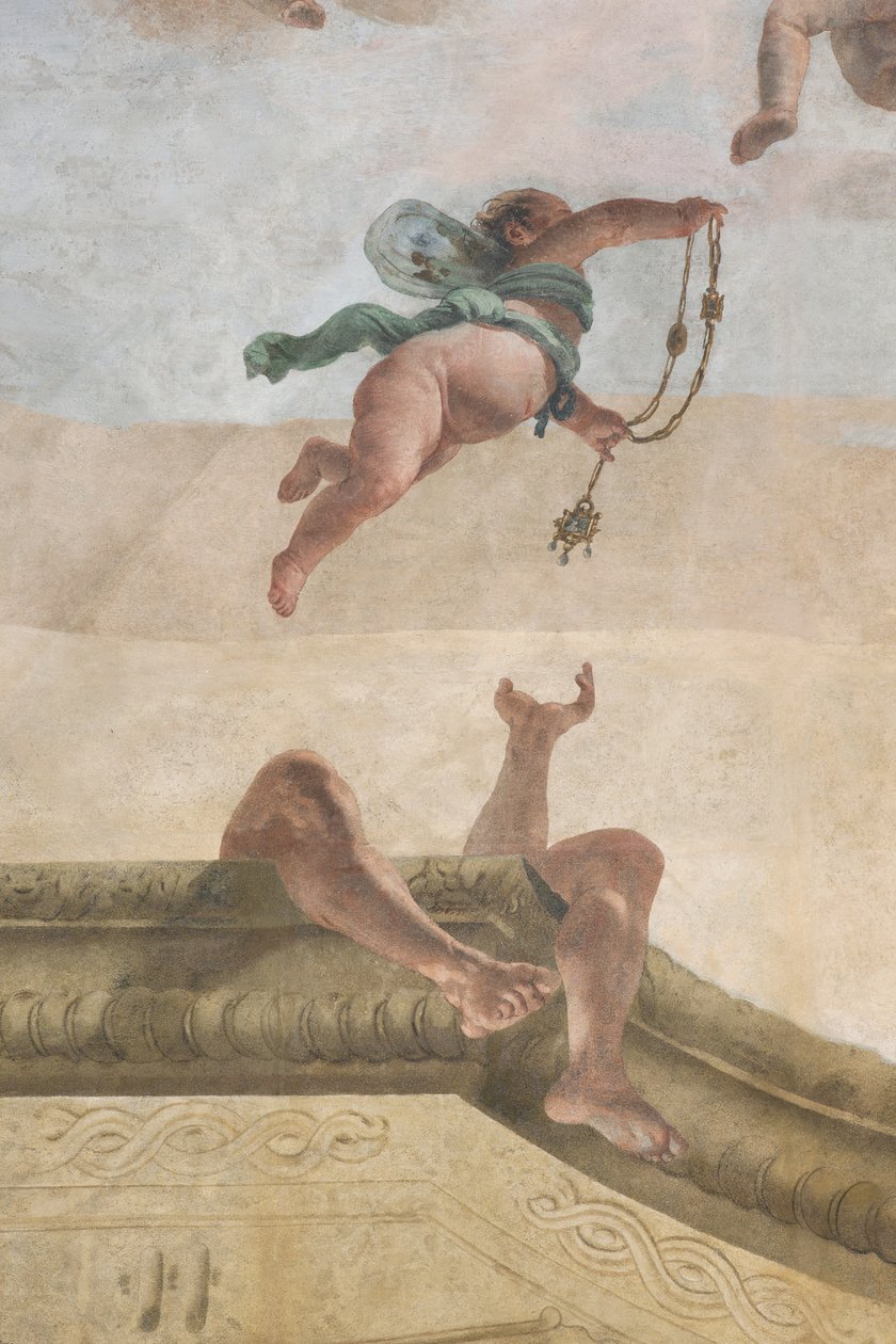 The Fall of the Demons, Stories of Scipio, detalj, 1731 (detalj av 3498337) av Giovanni Battista Tiepolo