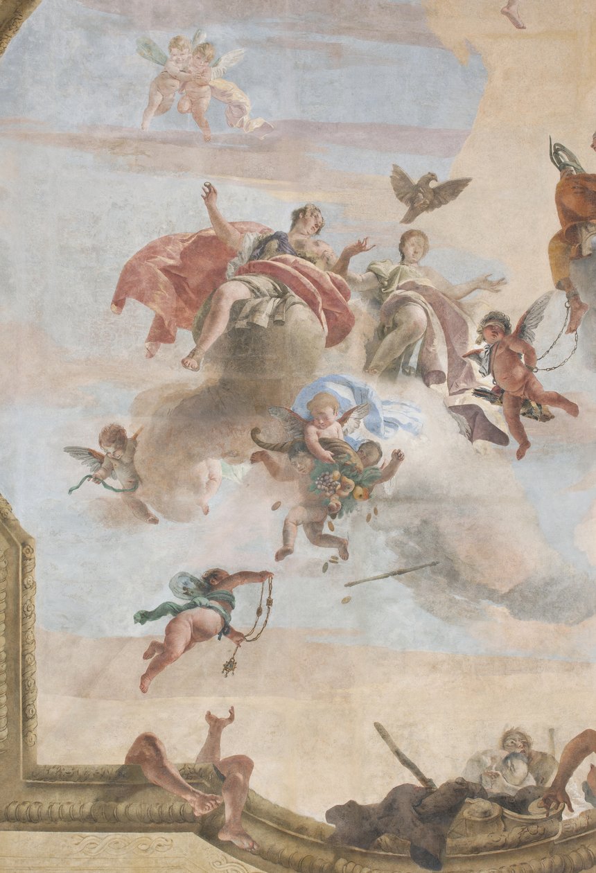 The Fall of the Demons, Stories of Scipio, detalj, 1731 (detalj av 3498337) av Giovanni Battista Tiepolo