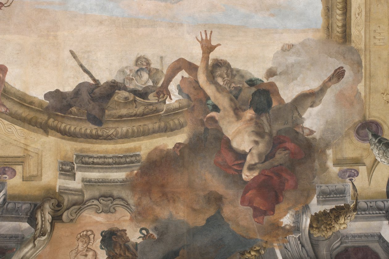 The Fall of the Demons, Stories of Scipio, detalj, 1731 av Giovanni Battista Tiepolo