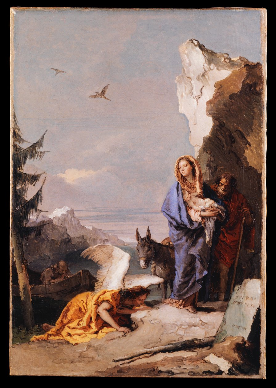 Flukten til Egypt av Giovanni Battista Tiepolo
