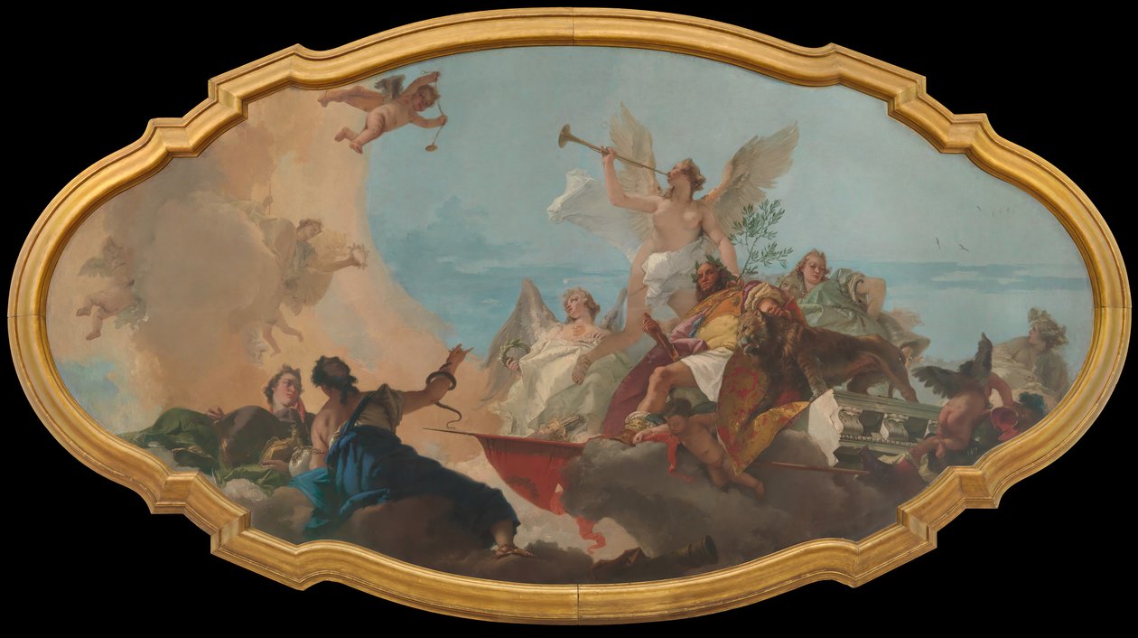Forherligelsen av Barbaro-familien, ca. 1750. av Giovanni Battista Tiepolo
