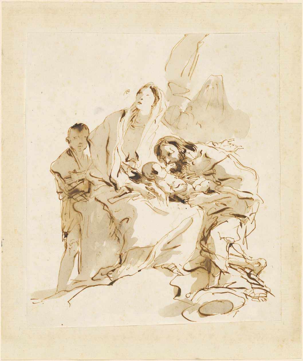 Den hellige familie av Giovanni Battista Tiepolo