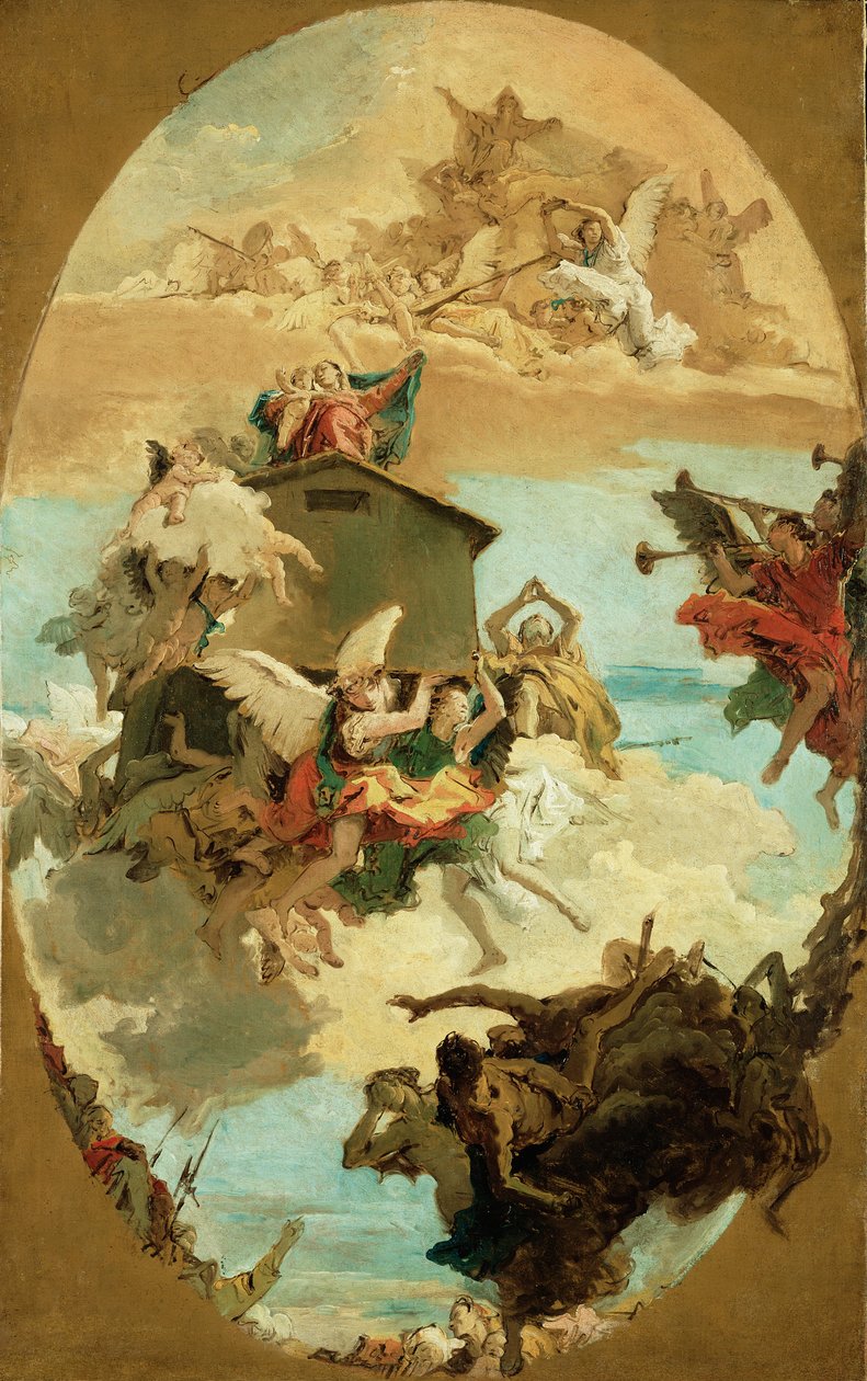 Miraklet til det hellige hus Loreto av Giovanni Battista Tiepolo
