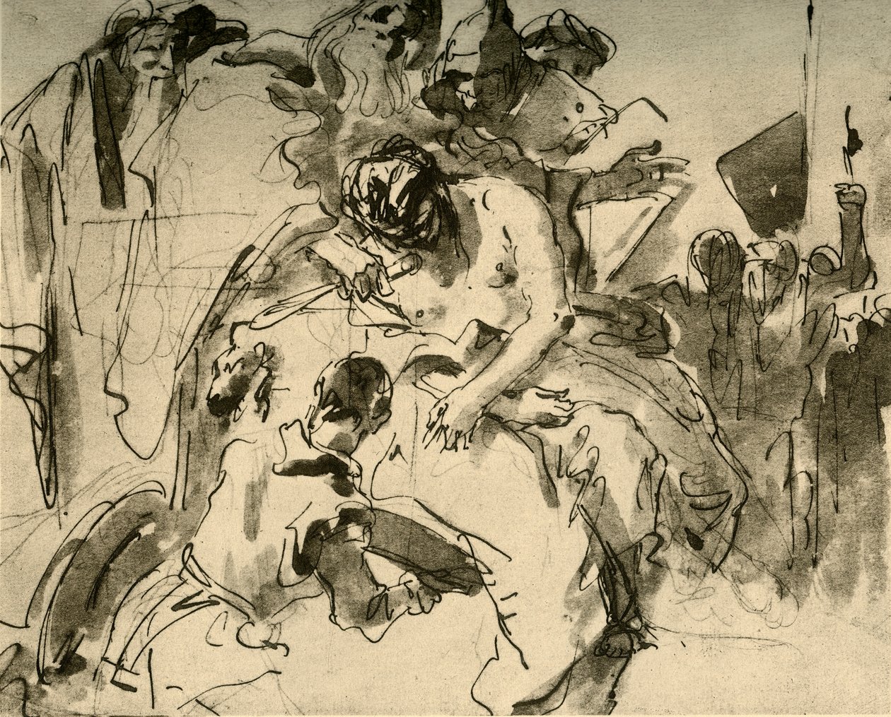 The Sacrifice of Iphigenia, c1757, 1928 av Giovanni Battista Tiepolo