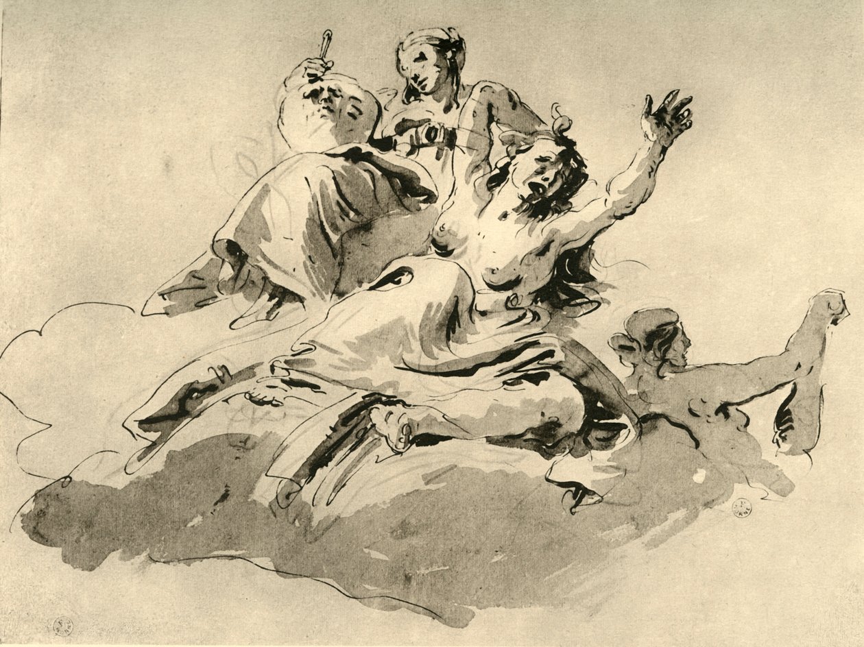 Tre kvinner, midten av 1700-tallet, 1928 av Giovanni Battista Tiepolo