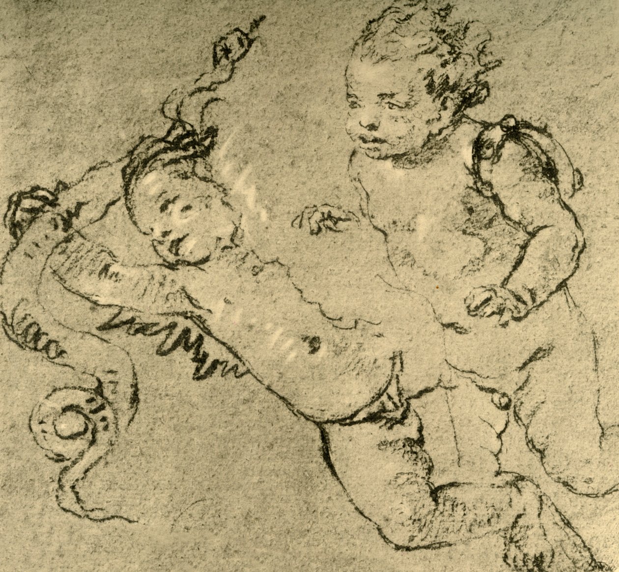 Two Cupids, c1752, 1928 av Giovanni Battista Tiepolo