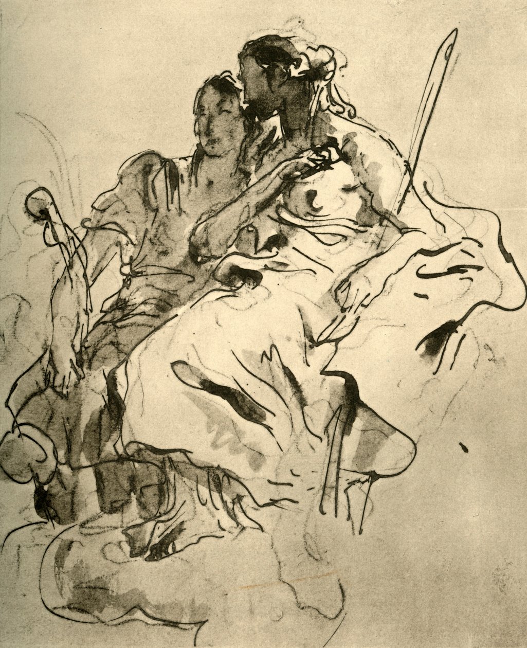 To unge kvinner, midten av 1700-tallet, 1928 av Giovanni Battista Tiepolo