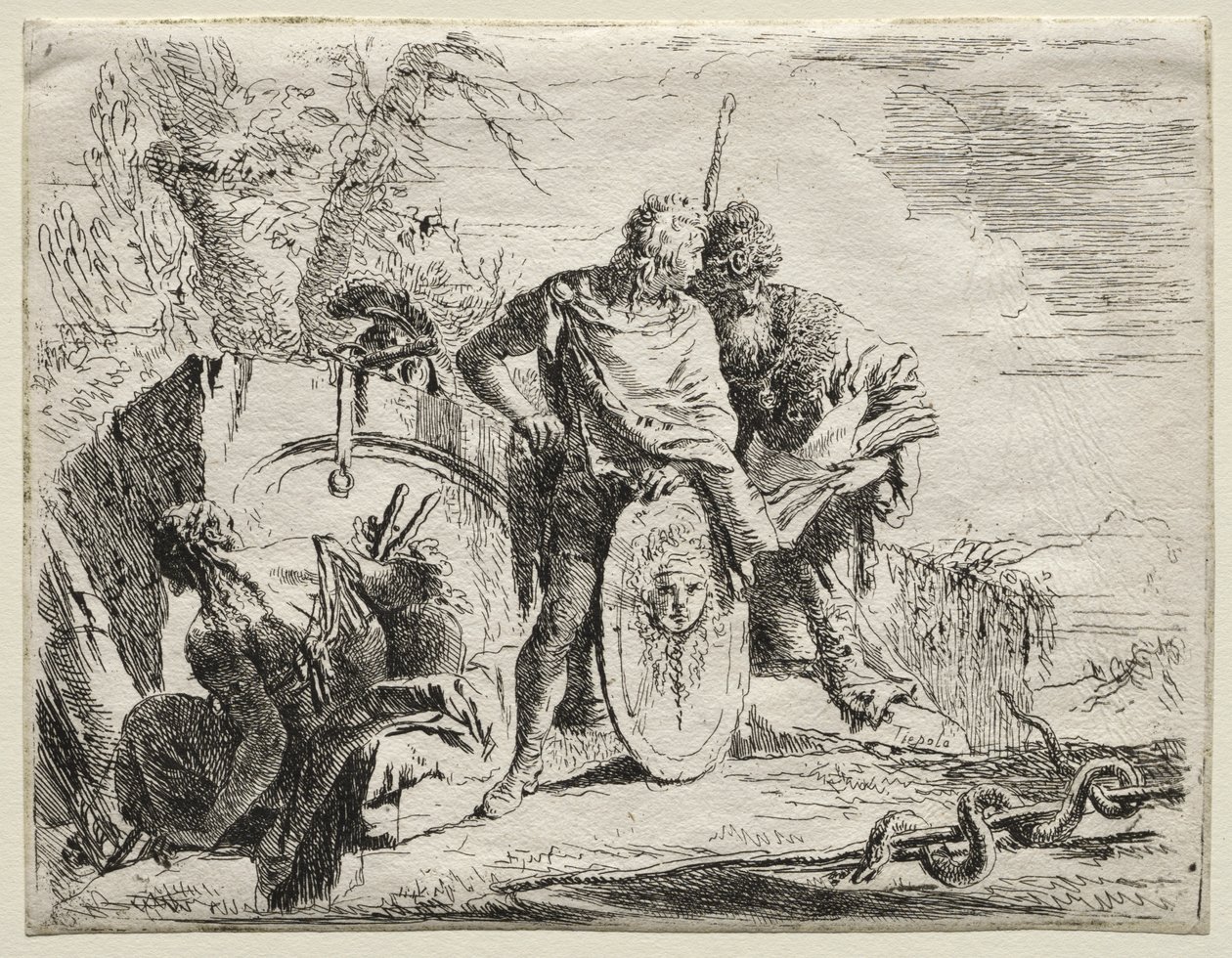 Ulike Caprices: Astrologen og den unge soldaten av Giovanni Battista Tiepolo