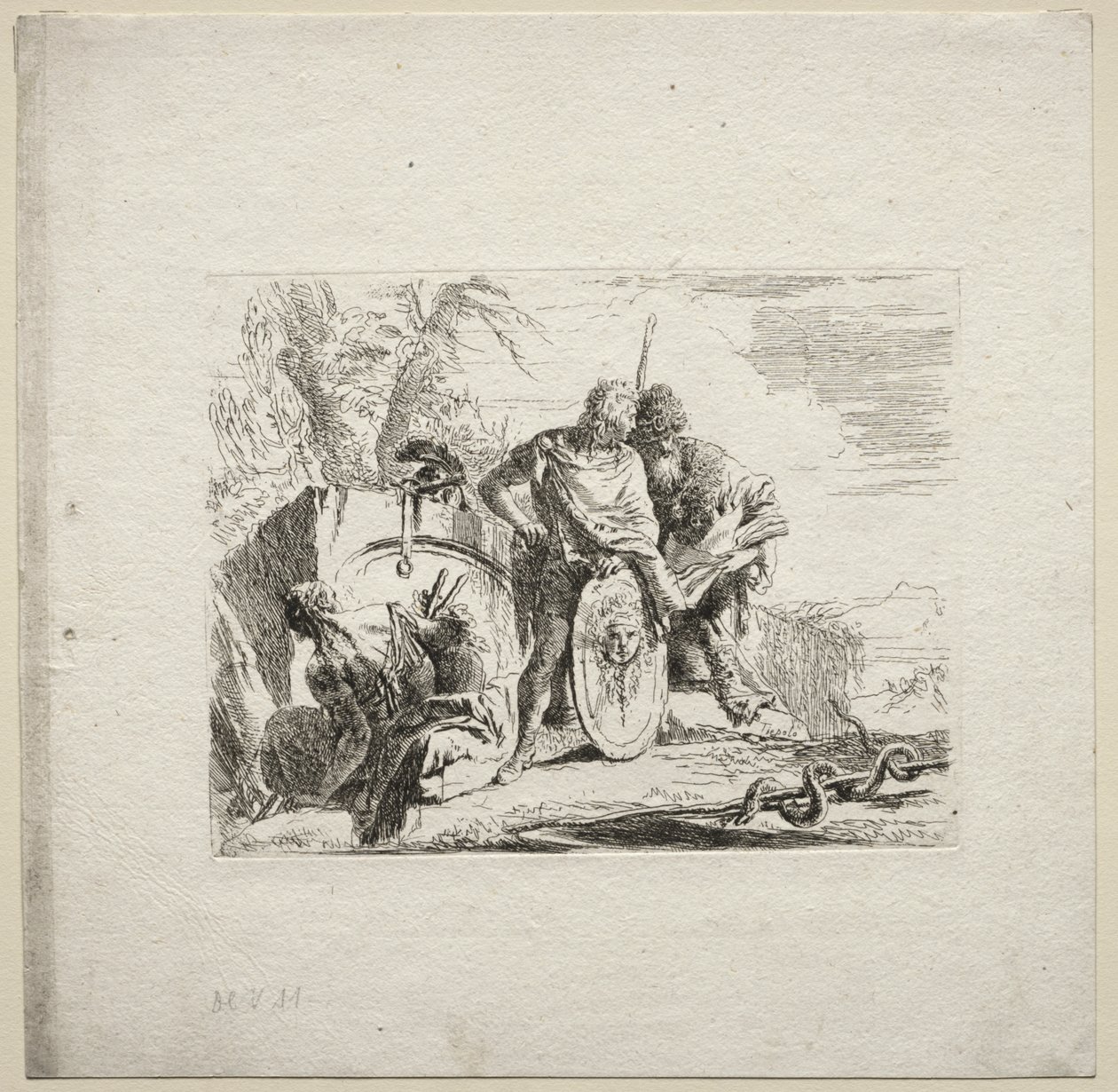 Ulike Caprices: Den unge soldaten og astrologen av Giovanni Battista Tiepolo