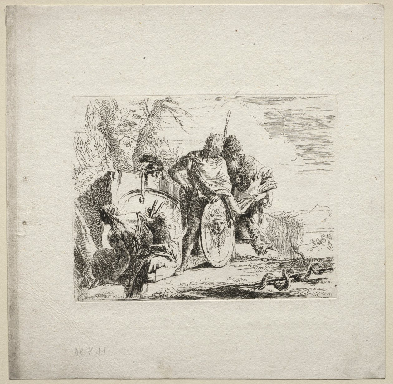 Ulike Caprices: The Young Soldier and the Astrologer, 1785. av Giovanni Battista Tiepolo