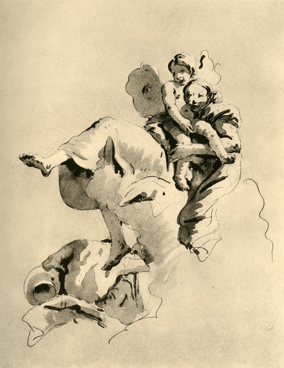Venus og Cupid, midten av 1700-tallet, 1928 av Giovanni Battista Tiepolo