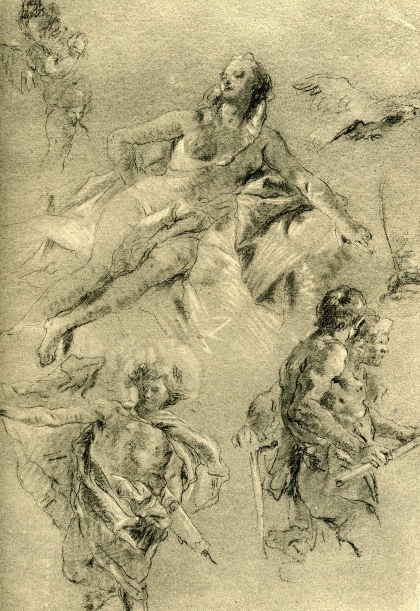 Venus hviler og andre figurer, c1762-c1766, 1928 av Giovanni Battista Tiepolo