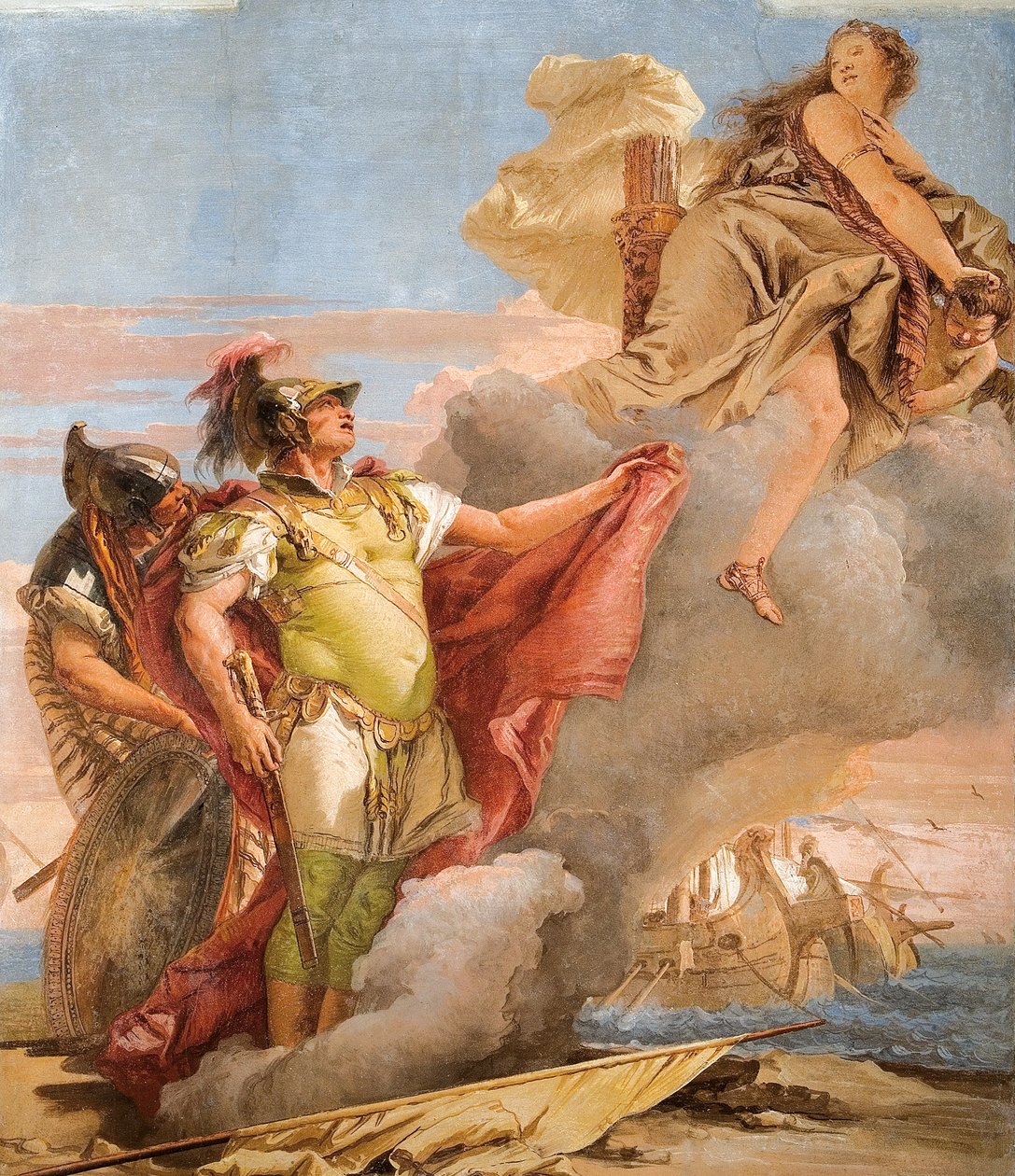 Venuss farvel til Aeneas, fra Aeneidens rom i Palazzina, 1757 av Giovanni Battista Tiepolo