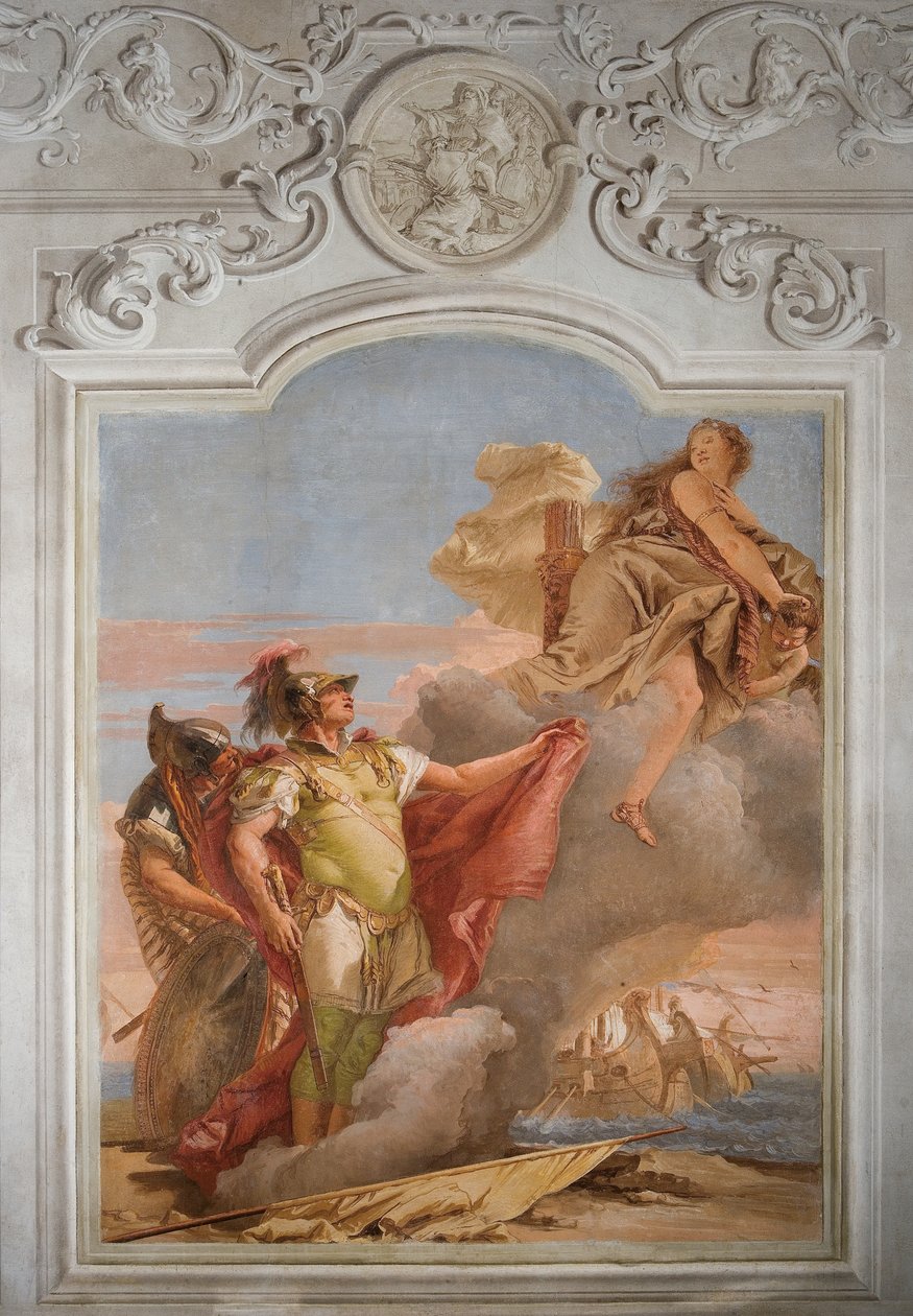 Venuss farvel til Aeneas, fra Aeneidens rom i Palazzina, 1757 av Giovanni Battista Tiepolo