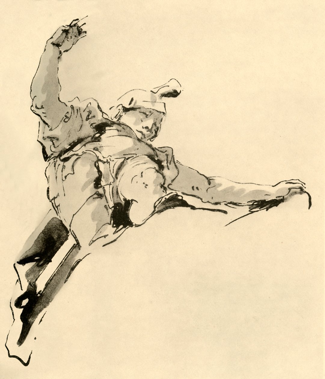 Kriger stående på skyer, midten av 1700-tallet, 1928 av Giovanni Battista Tiepolo