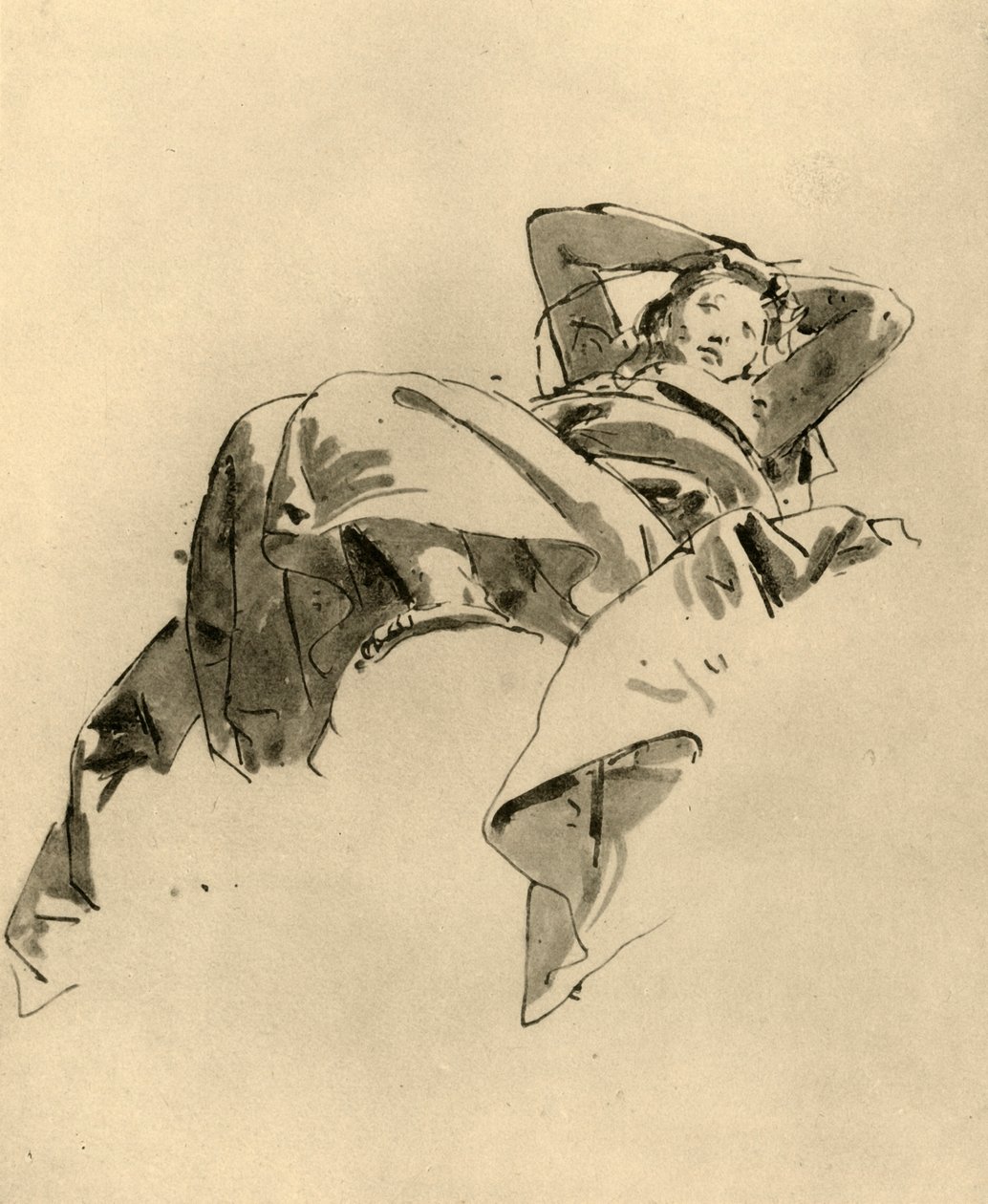 Kvinne i hvile, midten av 1700-tallet, 1928 av Giovanni Battista Tiepolo