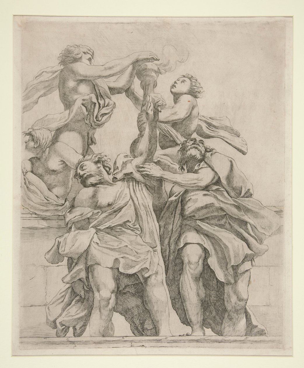 To apostler og tre engler av Giovanni Battista Vanni