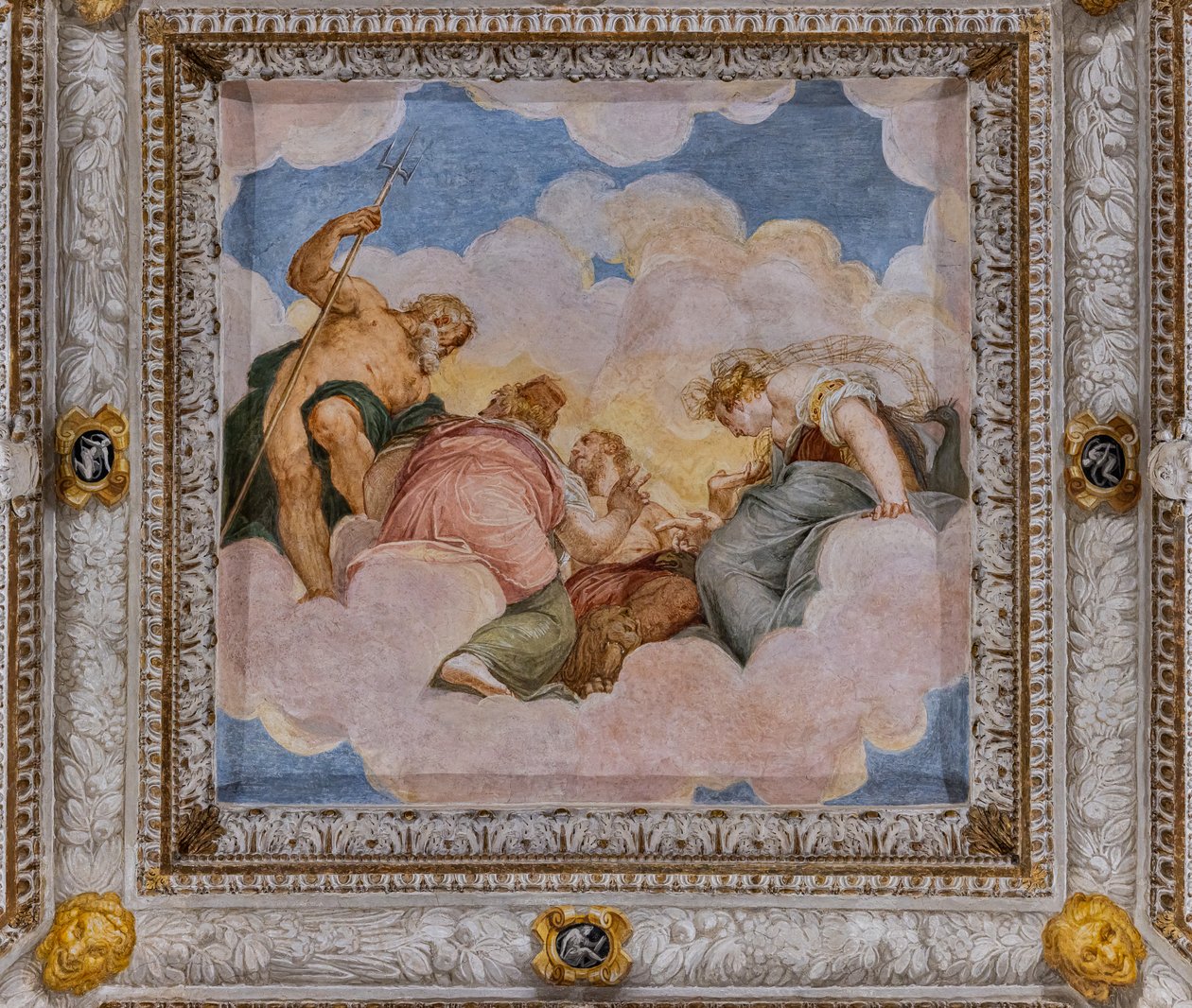 Tak, Hall of the Council of Gods (fresco) av Giovanni Battista Zelotti