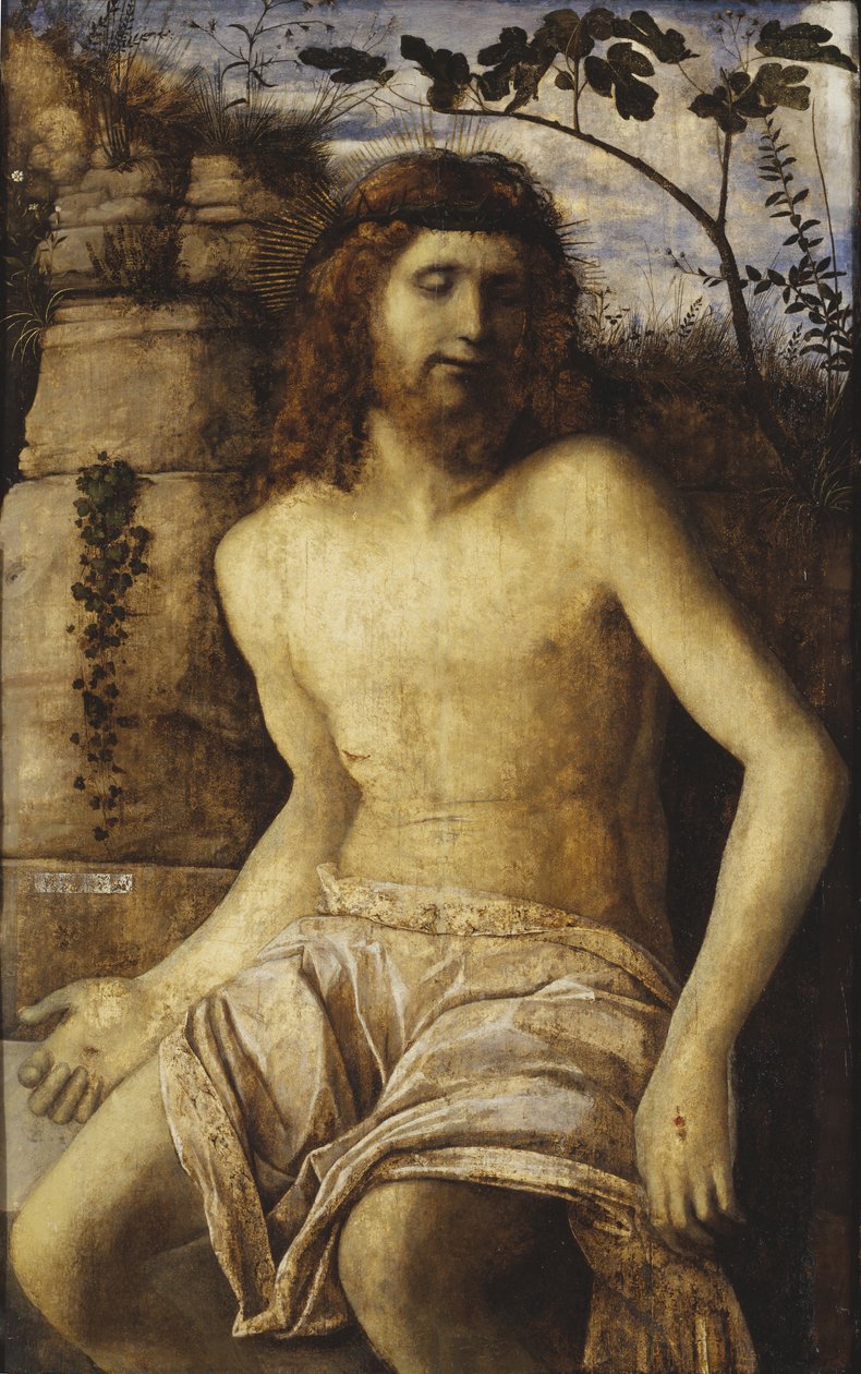 Kristus kronet med torner, ca.1500 av Giovanni Bellini