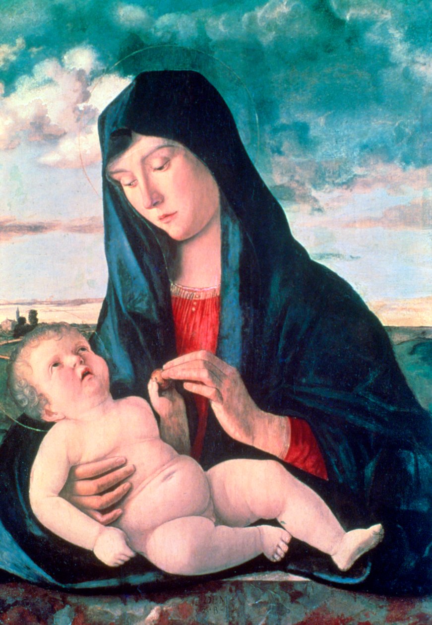 Madonna og barn i et landskap, c1480-1485. av Giovanni Bellini