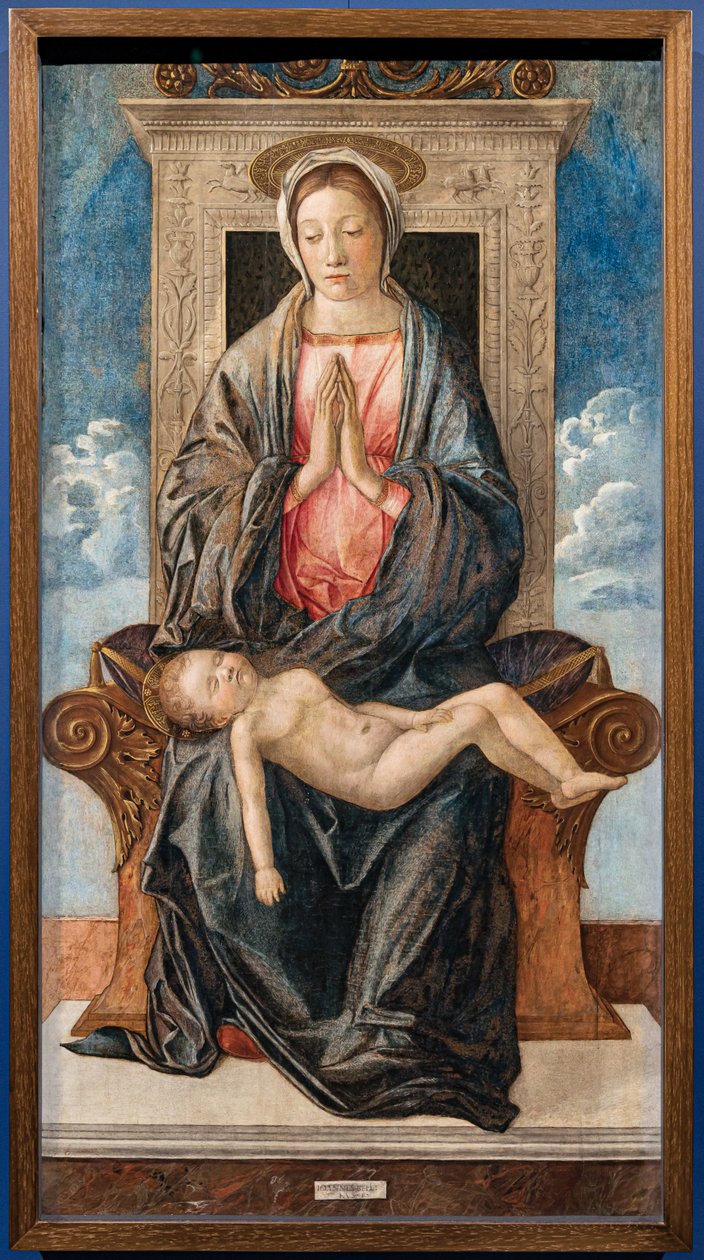 Madonna med sovende baby, av Giovanni bellini, ca. 1470. av Giovanni Bellini