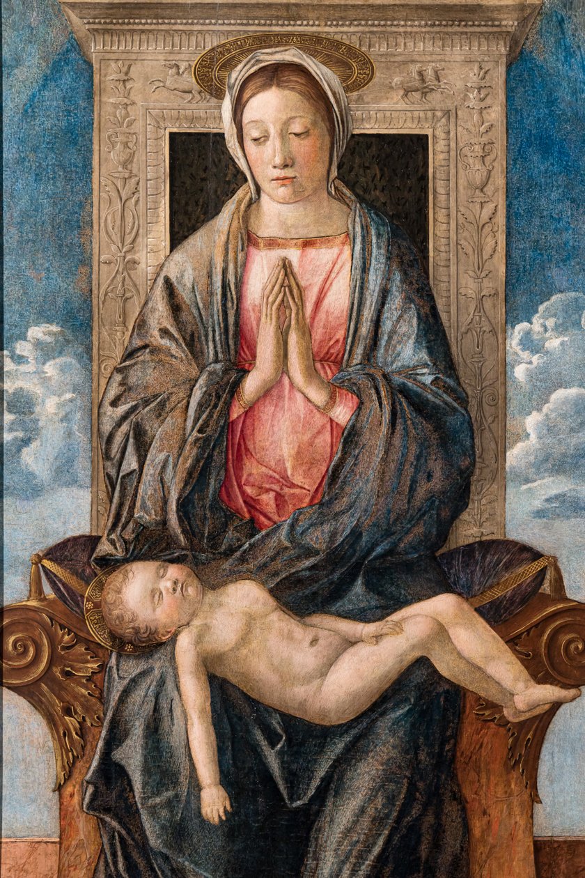 Madonna med sovende baby, av Giovanni bellini, ca. 1470. av Giovanni Bellini