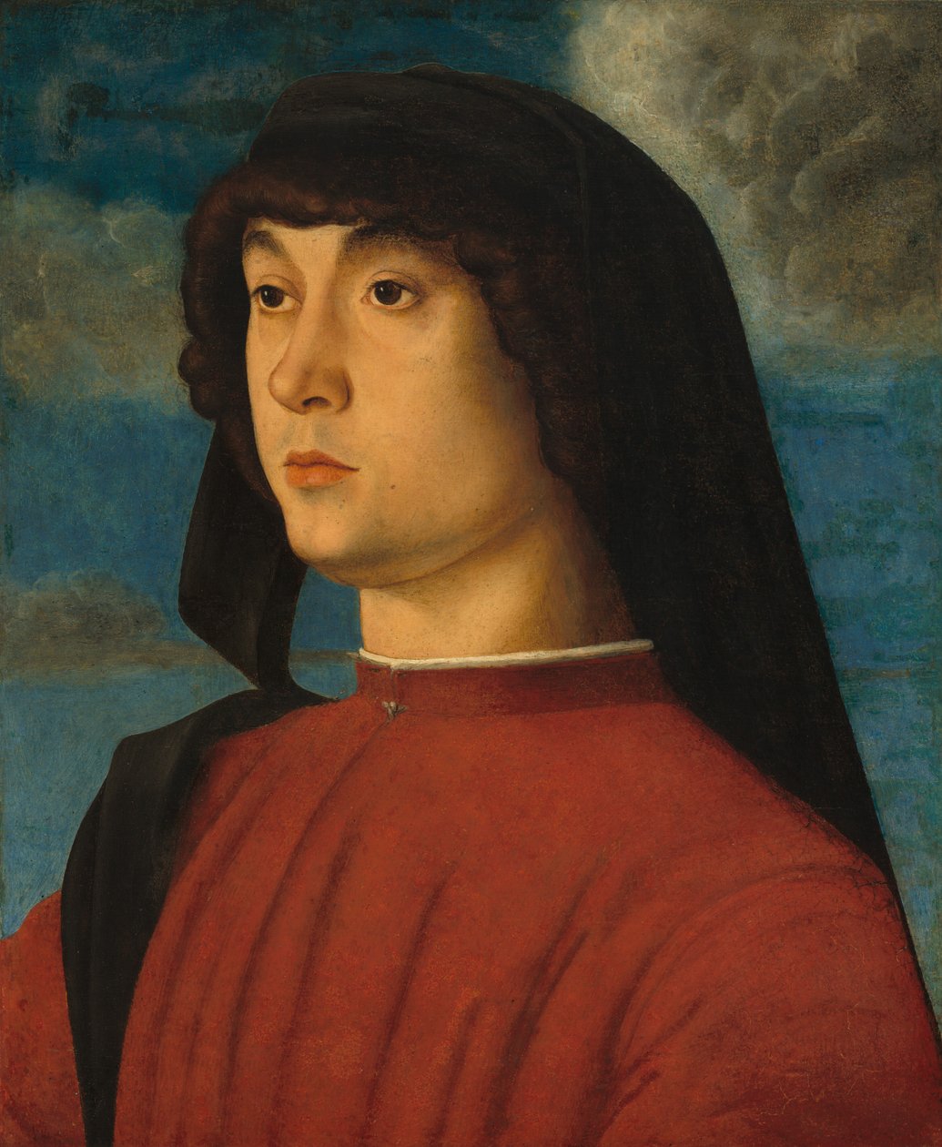 Portrett av en ung mann i rødt, ca. 1480. av Giovanni Bellini