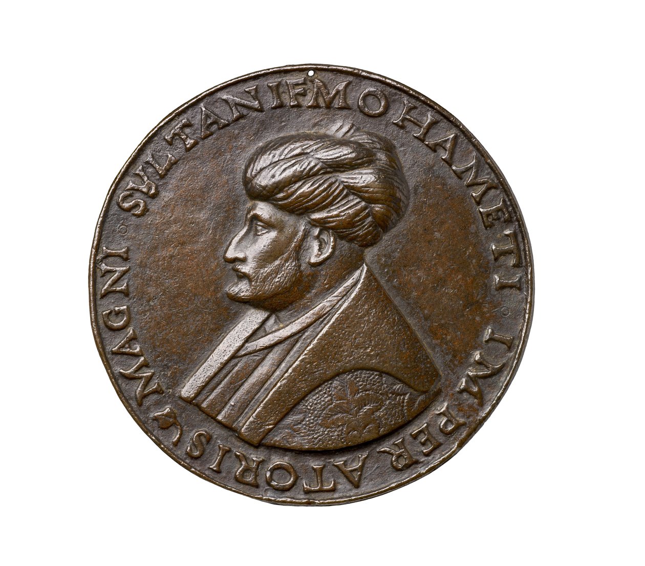 Renessansemedalje fra Firenze, ca. 1480 (kobberbasert legering) av Giovanni Bellini