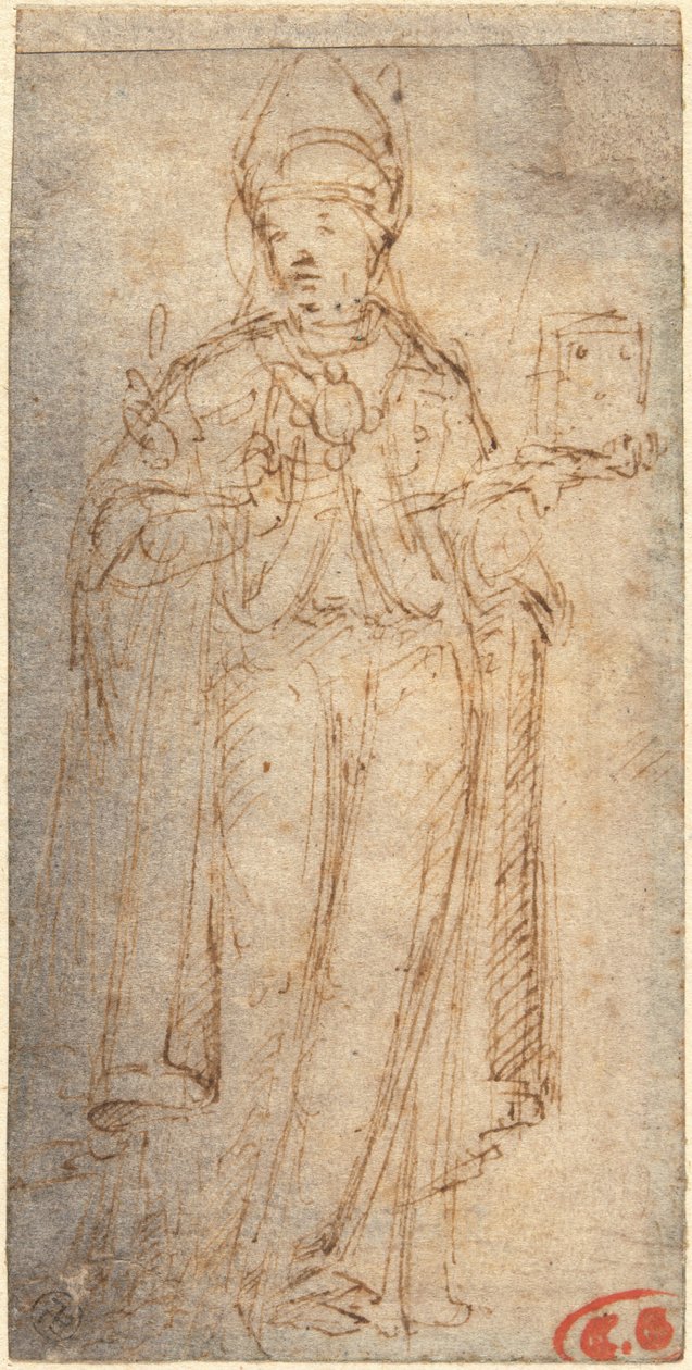 Saint Louis av Toulouse holder en bok av Giovanni Bellini