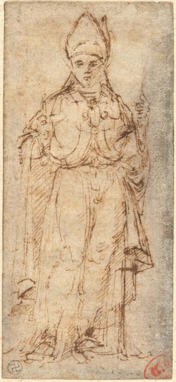 Saint Louis av Toulouse holder en stav av Giovanni Bellini