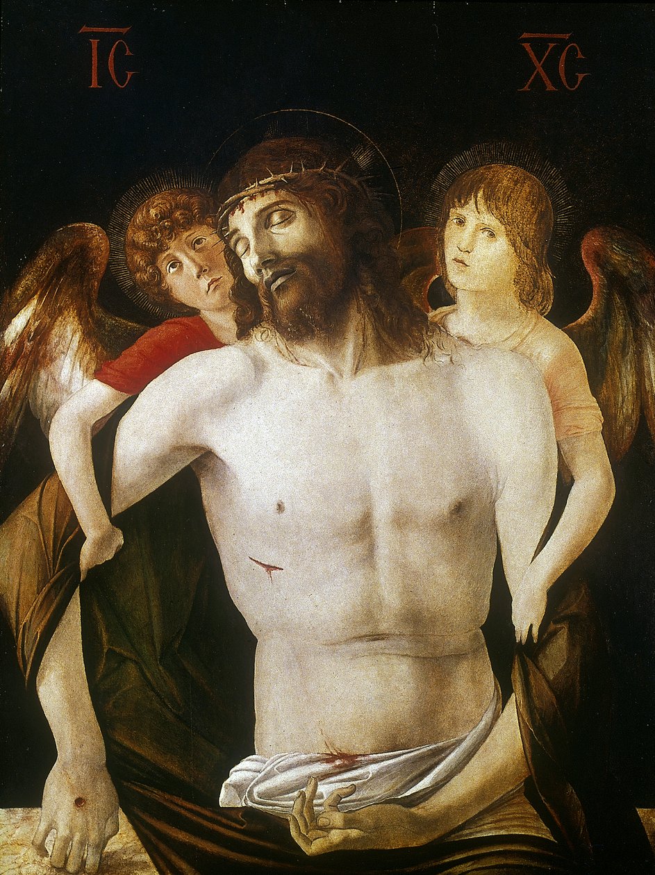 Den døde Kristus støttet av engler, 1465-1470 av Giovanni Bellini