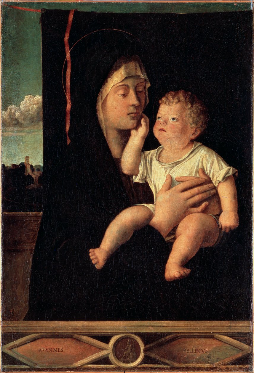 Jomfru og barn, 1400- eller begynnelsen av 1500-tallet av Giovanni Bellini