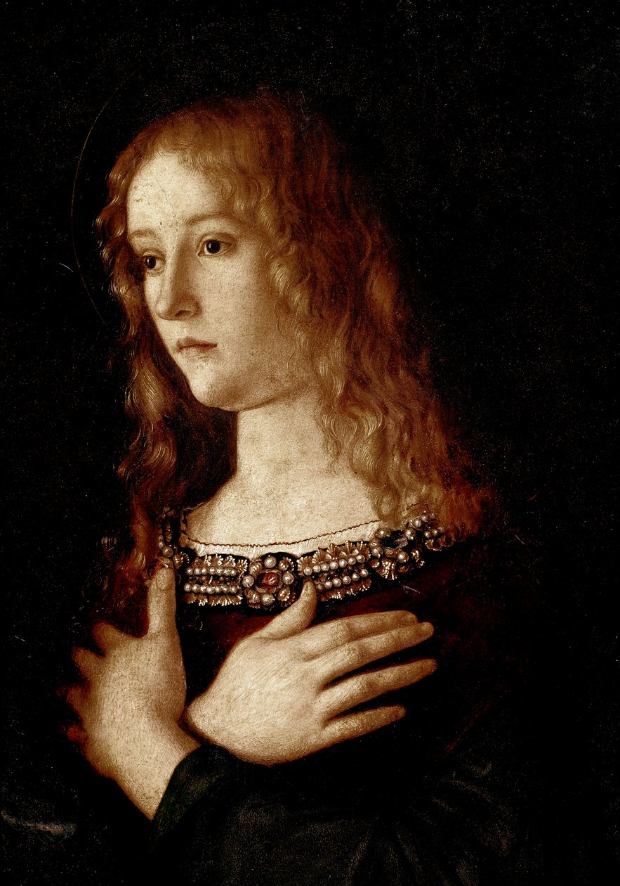 Jomfru og barn med den hellige Katarina av Alexandria og den hellige Maria Magdalena av Giovanni Bellini