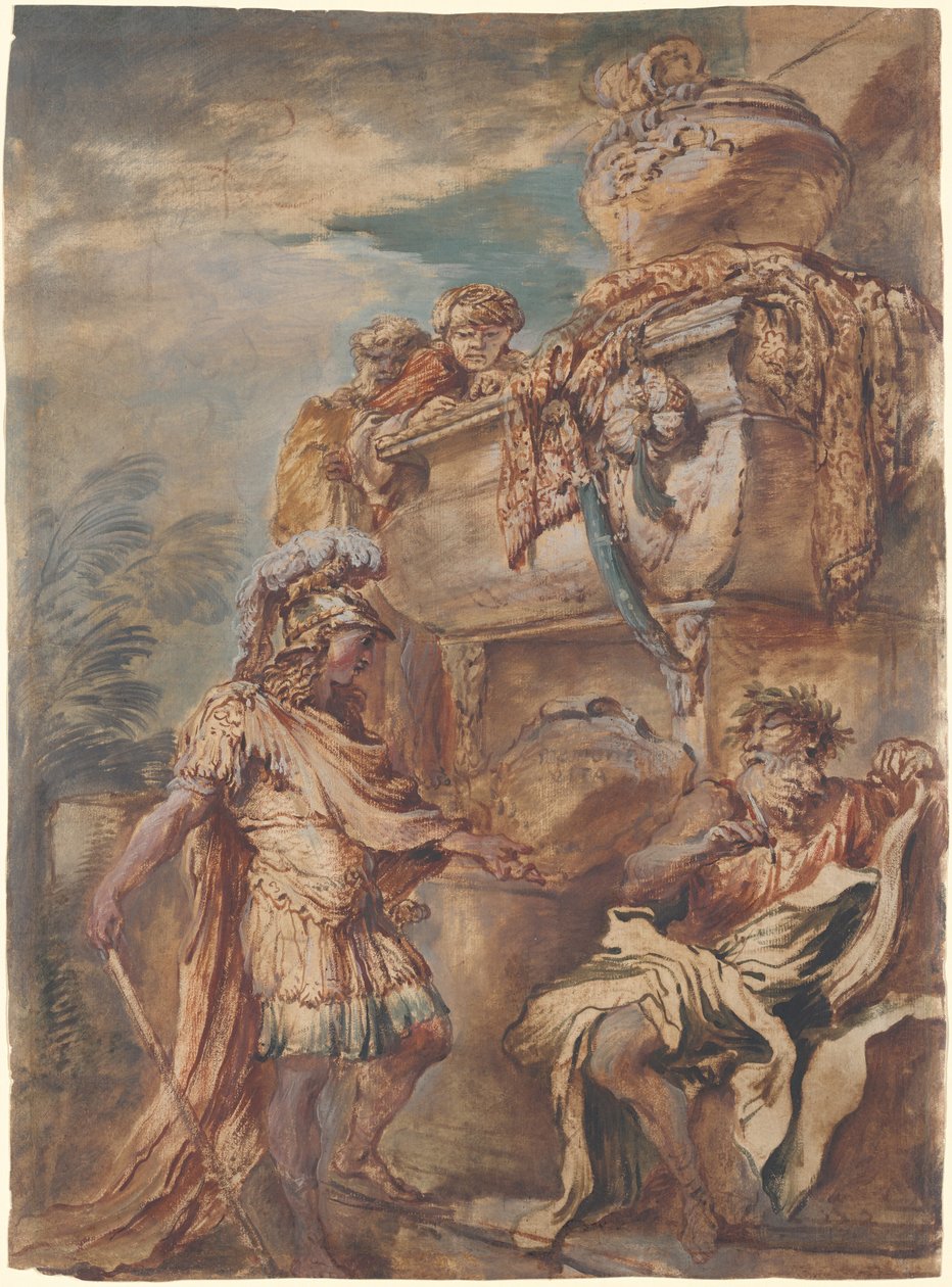 Alexander ved Kyros grav av Giovanni Benedetto Castiglione