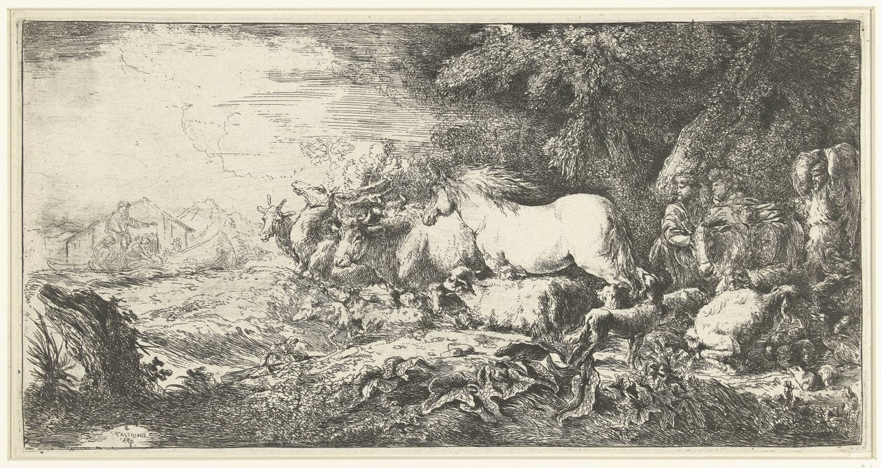 Noahs ark av Giovanni Benedetto Castiglione