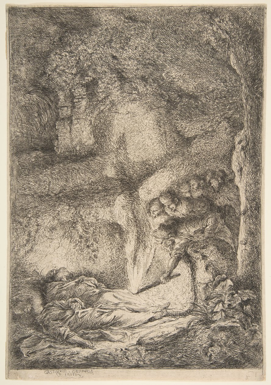 Finne likene til de hellige Peter og Paulus, 1645-51. av Giovanni Benedetto Castiglione