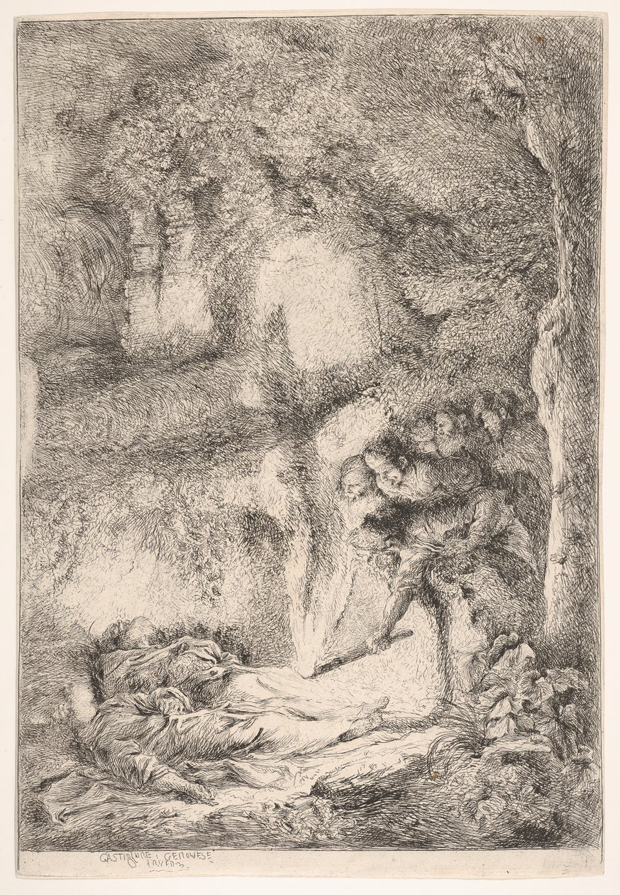 Å finne likene til de hellige Peter og Paulus, ca. 1647-51. av Giovanni Benedetto Castiglione
