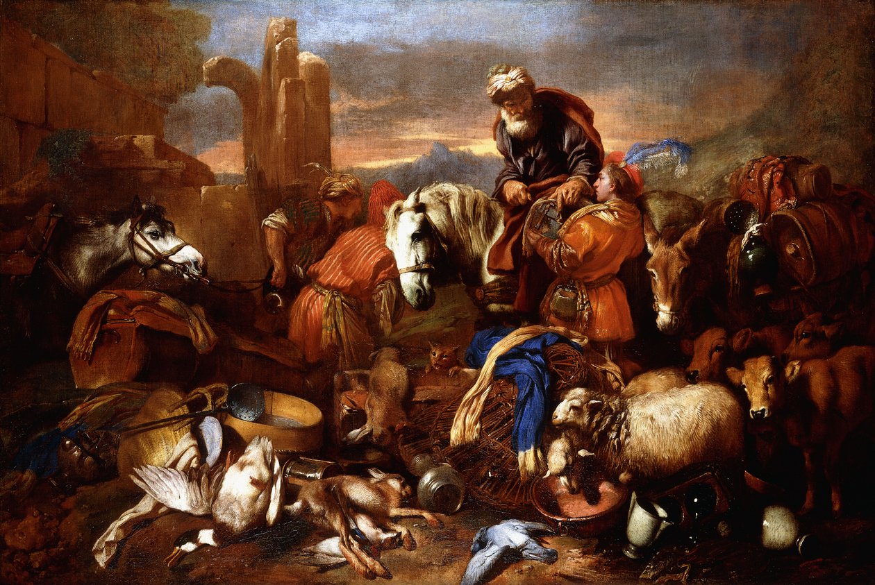Jakobs reise til Egypt, av Giovanni Benedetto Castiglione