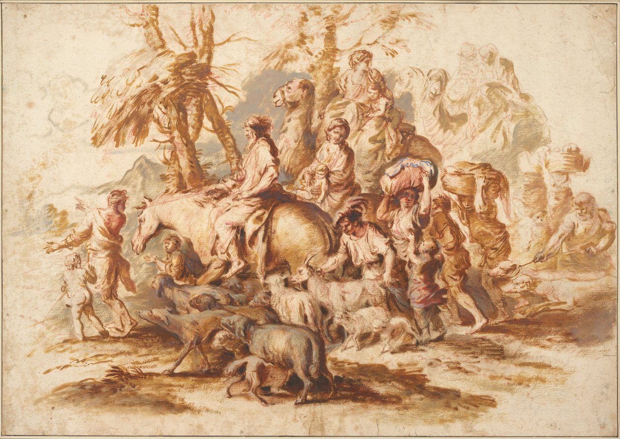 Jacobs Return, ca 1647-1651 av Giovanni Benedetto Castiglione